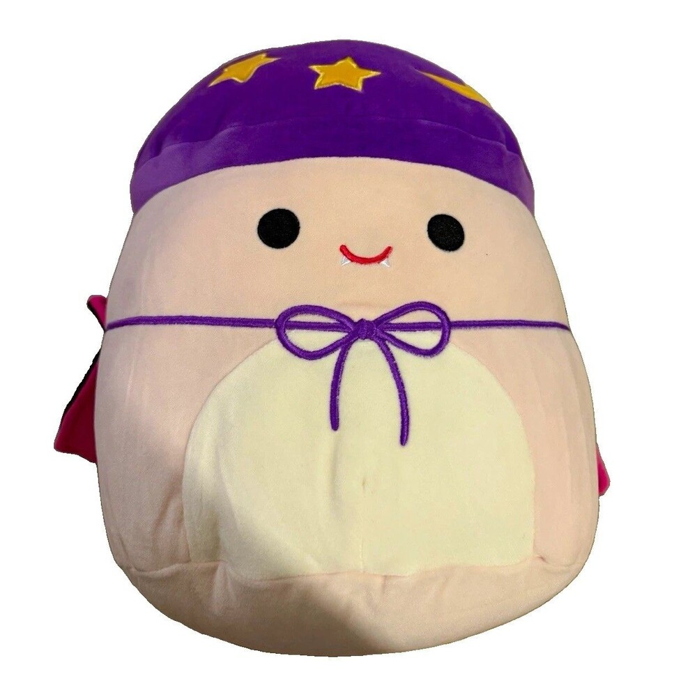 Squishmallows Carina Bat Plush Halloween Washable Small Purple White Pink